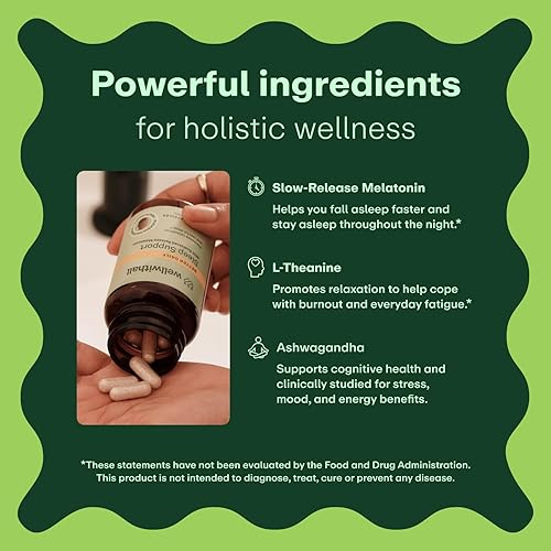 Miniatura 2 de Apoyo para dormir con melatonina de liberación sostenida Incluye L-teanina y ashwagandha Promueve la relajación y la calidad del sueño Apoya el