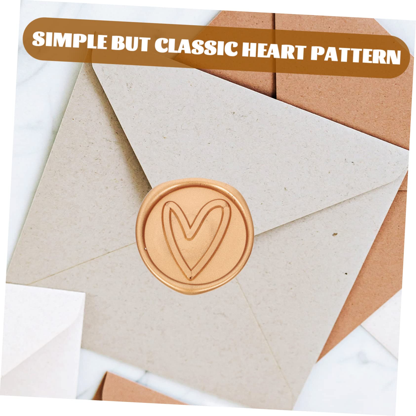 3 Sets Herzmuster Wachssiegelaufkleber Selbstklebende Siegelset Briefmarken Für Hochzeit 50 Stück * 3
