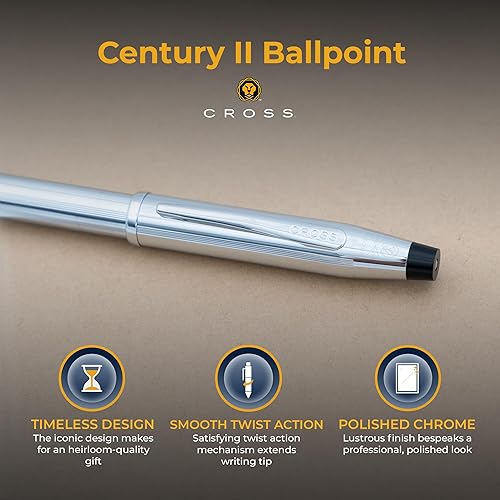Vista 11 de Bolígrafo Cross Century II grabado en acabado lacado negro con borde dorado. Bolígrafo de regalo grabado de lujo para graduación, premios