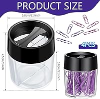 Vista 2 de Thyle 4 piezas de soporte magnético de clip de papel para escritorio dispensador de clip para oficina escolar