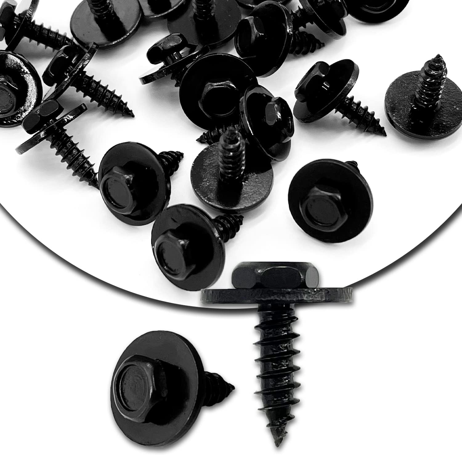 20Pcs Hex Head Sems Screws for Bumper Cover Underfloor Coating Rear Trim Compatible with BMW E90 E83 E82 E71 E70 E66 E63 E60 E46 07147129160