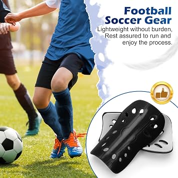 Soccer Shin Guards ، 2 زوج خفيف الوزن وأكمام حراسة تنفس للكبار لاعب كرة قدم ، حراسة العجل الواقية للرجال للرجال (حراس Bigger Shin)
