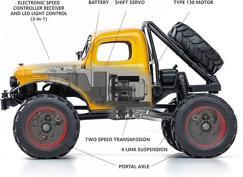Miniatura 10 de FMS RC Crwaler escala 124 FCX24 Power Wagon Butcher RTR 4WD 24GHz cepillado todoterreno RC modelo vehículo de control remoto grado pasatiempo coche