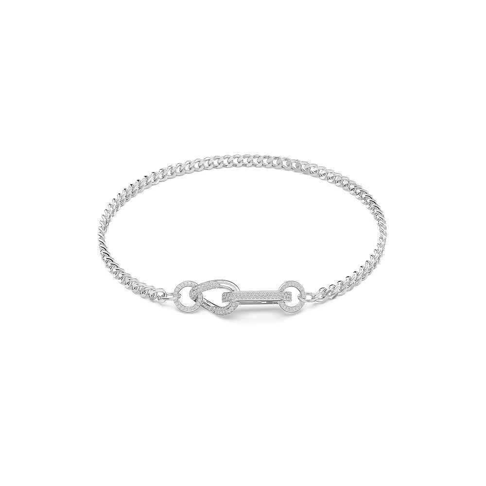 SWAROVSKI Dextera Necklace, Pavé, Mixed Links, White SWAROVSKI Dextera Necklace, Pavé, Mixed Links, White