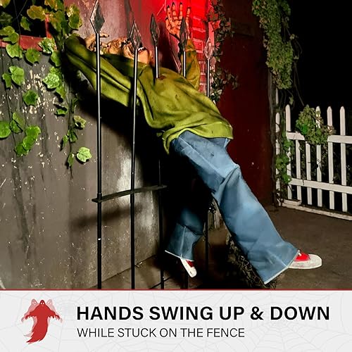 Miniatura 39 de Haunted Hill Farm Caballo mecedor animatrónico de 3.2 pies de altura, animatrónica de Halloween, decoración de película de terror gótica