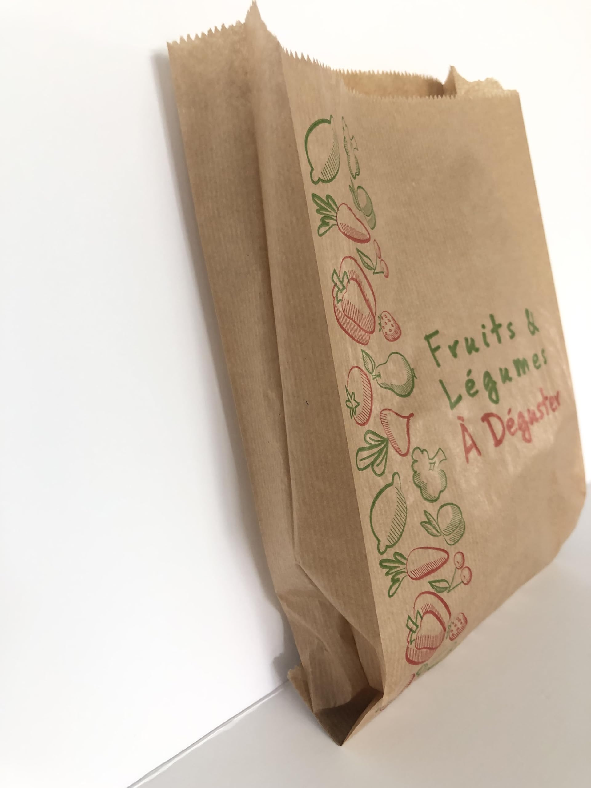 Lot de 1000 Sacs en Papier Kraft Enfilée Brun pour Bijoux Fruit Légumes 31 cm x 20 cm x 7 cm