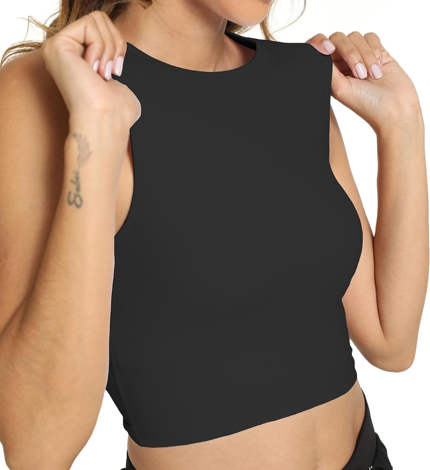 Women's Sports Bras Removable Padded Yoga Athletic Tank Tops Sleeveless Fitness Workout Crop Tops - Image 3