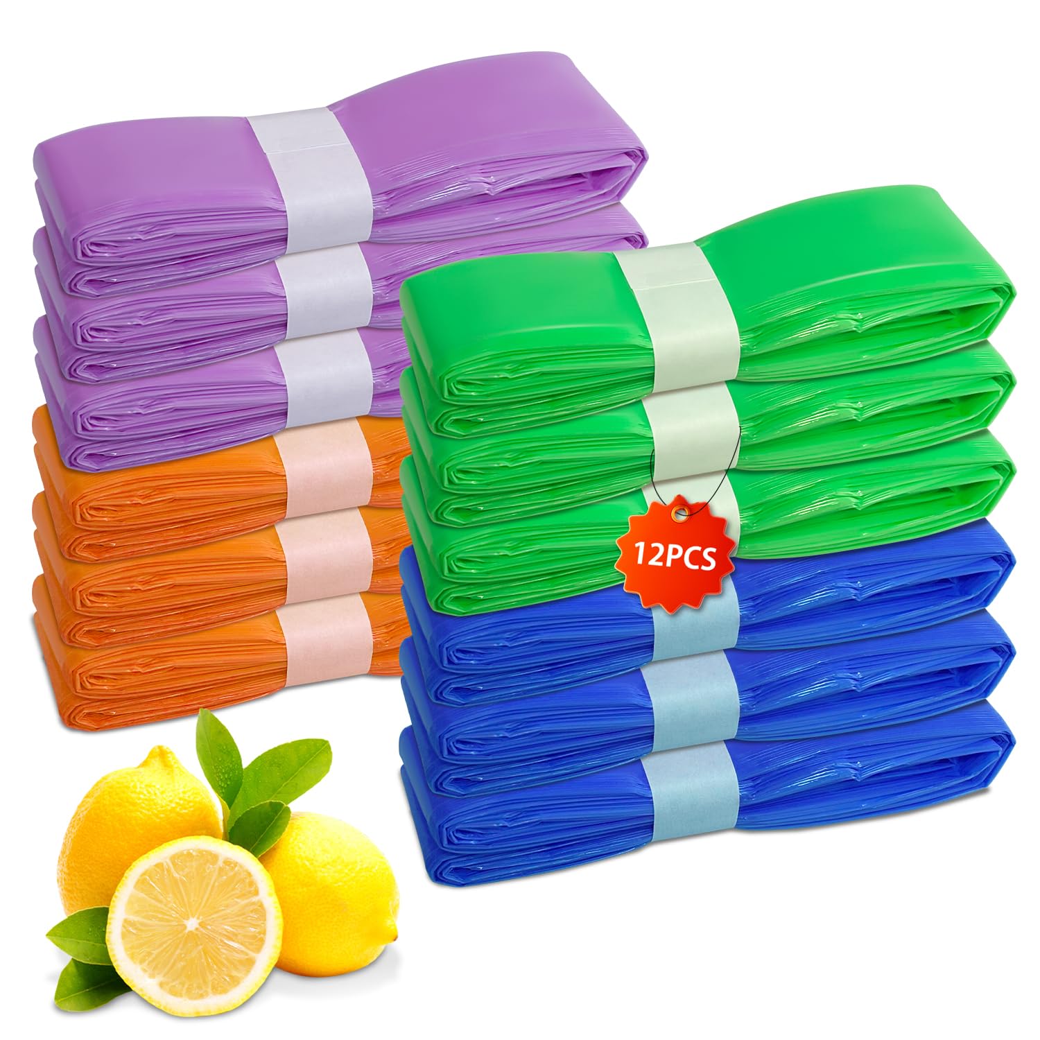 12 Pack Nappy Disposal Bags -4.5m Each Roll,Diaper Pail Refill Bags Compatible with Tommee Tippee Simplee Sagenic,Twist & Click,Angelcare,Baby Nappy Bags Hold 280 Diapers,Smellproof,Leak-Resistant