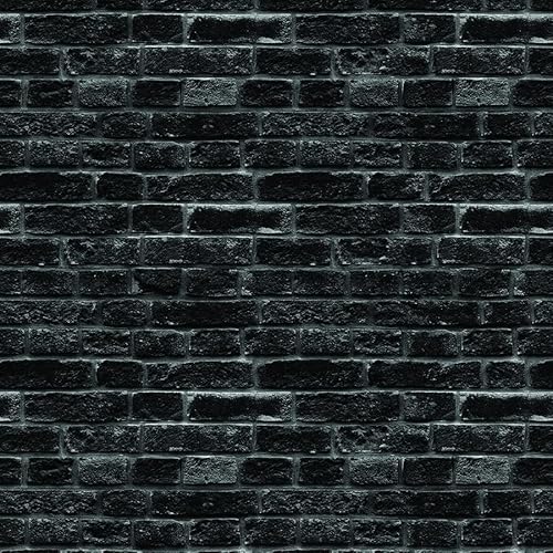 Papel de Parede Ads. Tijolinho Preto Demolição 3D Lavável 3 M