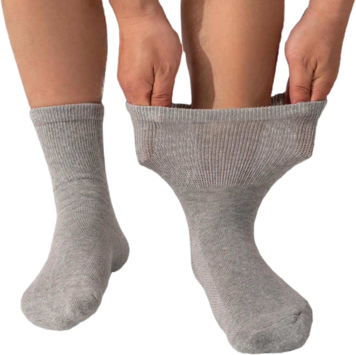 Kodal Diabetic Socks for Men Women Copper Infused Seamless No-Binding Orthopedic Socks for Swollen Feet Edema Foot