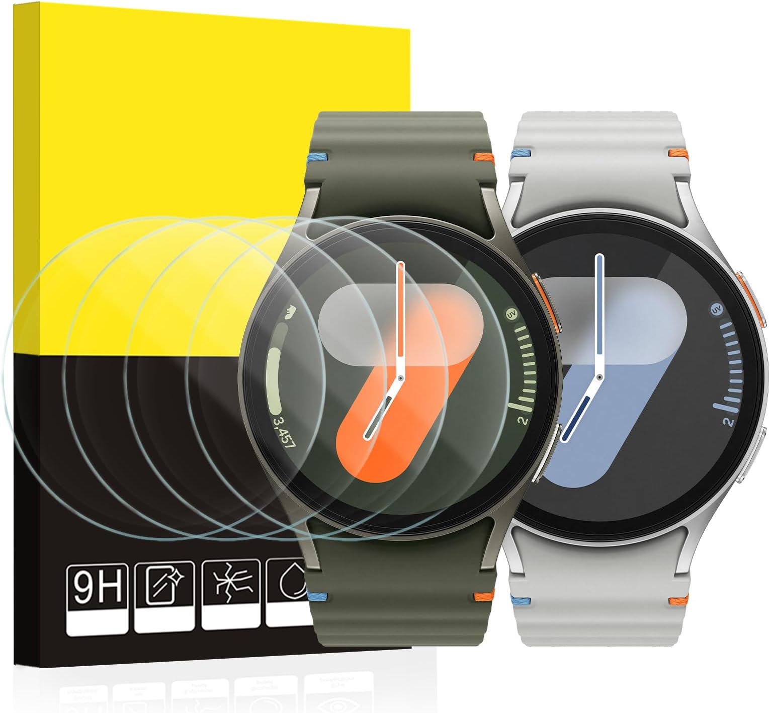 SPGUARD 4 Pack for Samsung Galaxy Watch 7 Screen Protector 44mm Tempered Glass Clear Film Anti Scratch Bubble Free Compatible with Galaxy Watch 7/6/5/4 44mm(NOT for Others Models)