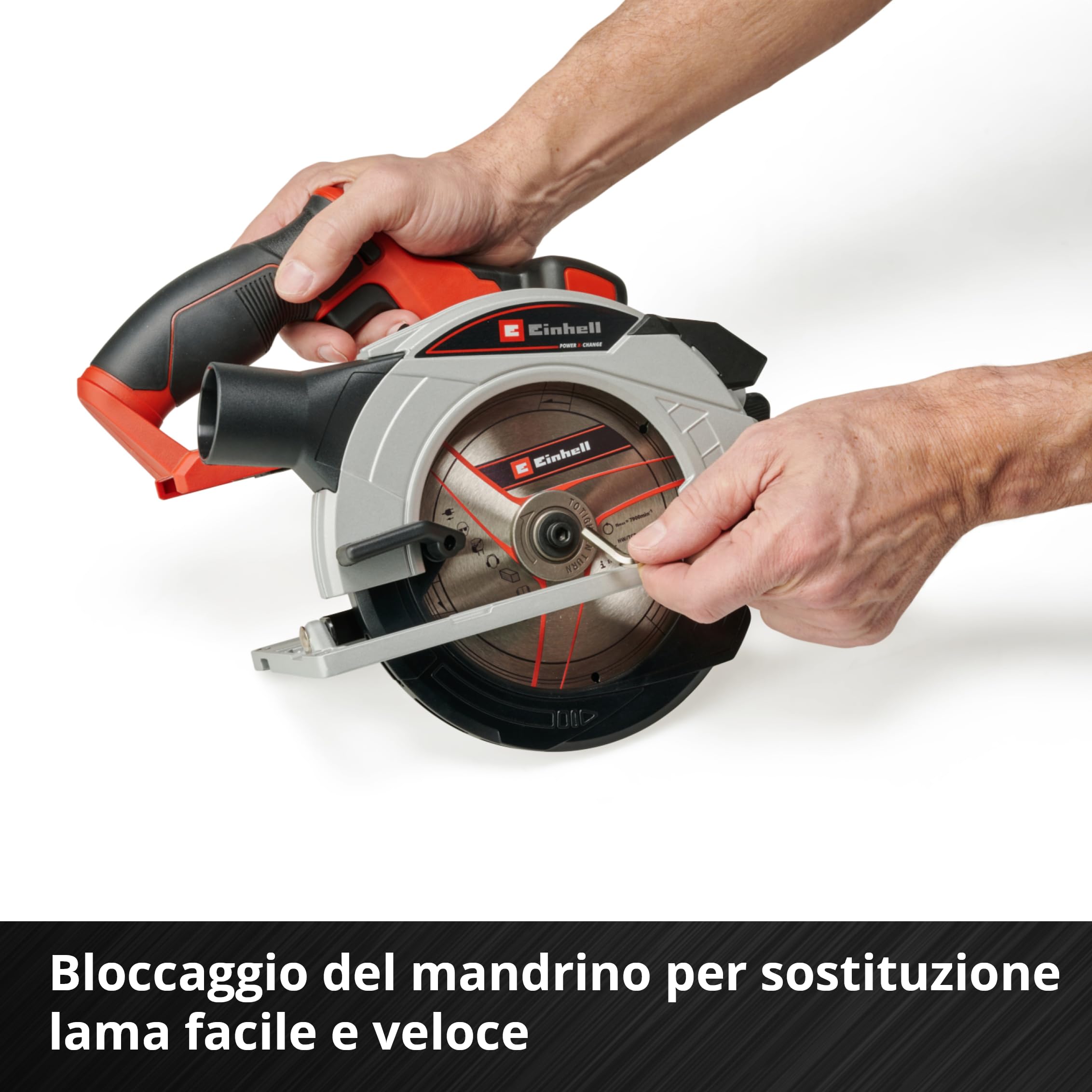 Einhell 4331207 Circolare Fili Te-CS 18/165-1 Li-Solo Power X-Change (Tavolo per Sega Realizzato in Alluminio, Montaggio Semplice Attrezzi, Fornito Senza Batteria o Carico)