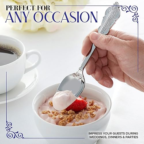 Miniatura 6 de Juego de cubiertos de plástico plateado de 160 piezas, 80 tenedores plateados, 40 cucharas plateadas, 40 cuchillos plateados, utensilios desechables