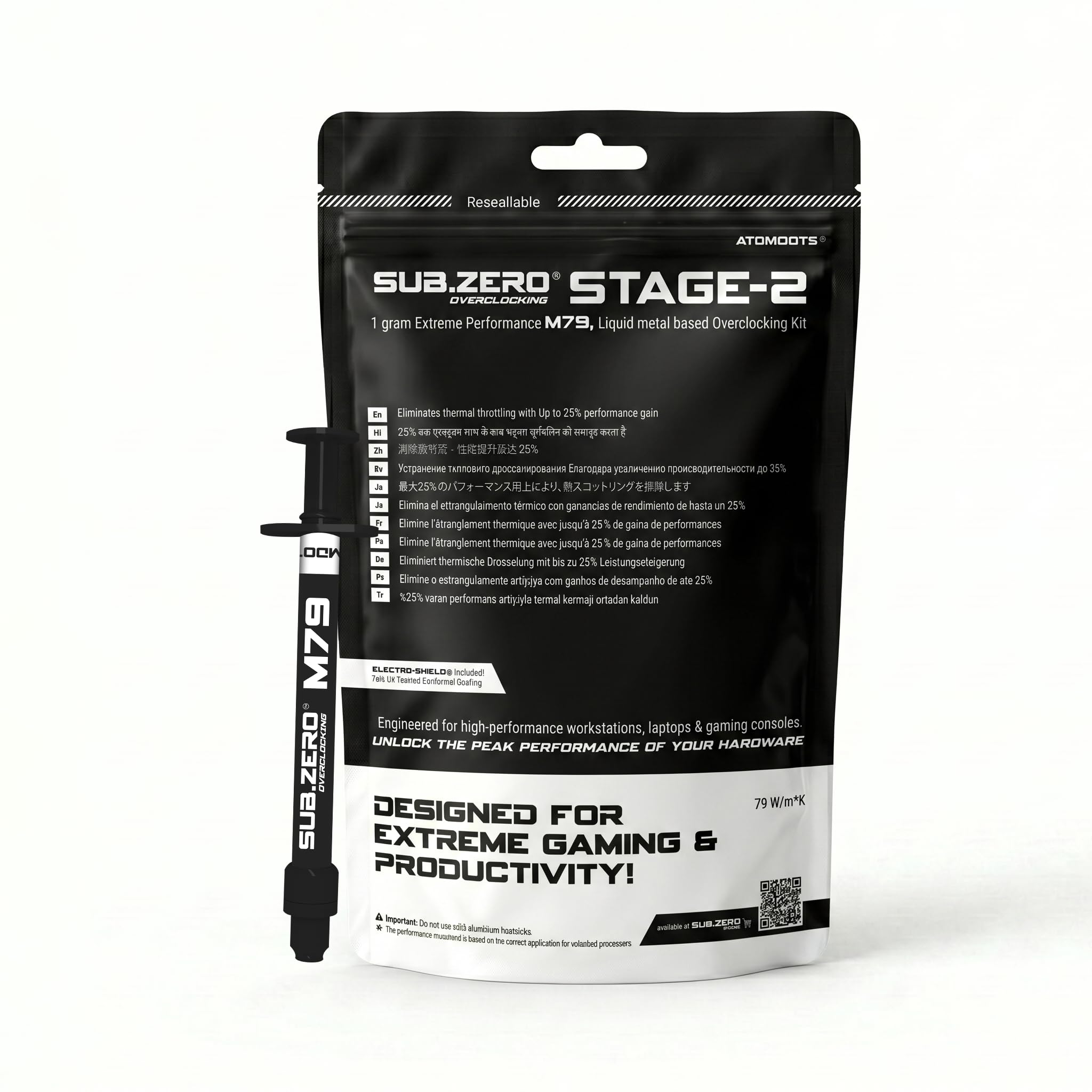 M79 Liquid Metal Thermal Compound | 79 W/m*K - (1.0 Gram) | Subzero Overclocking ™ Stage-2