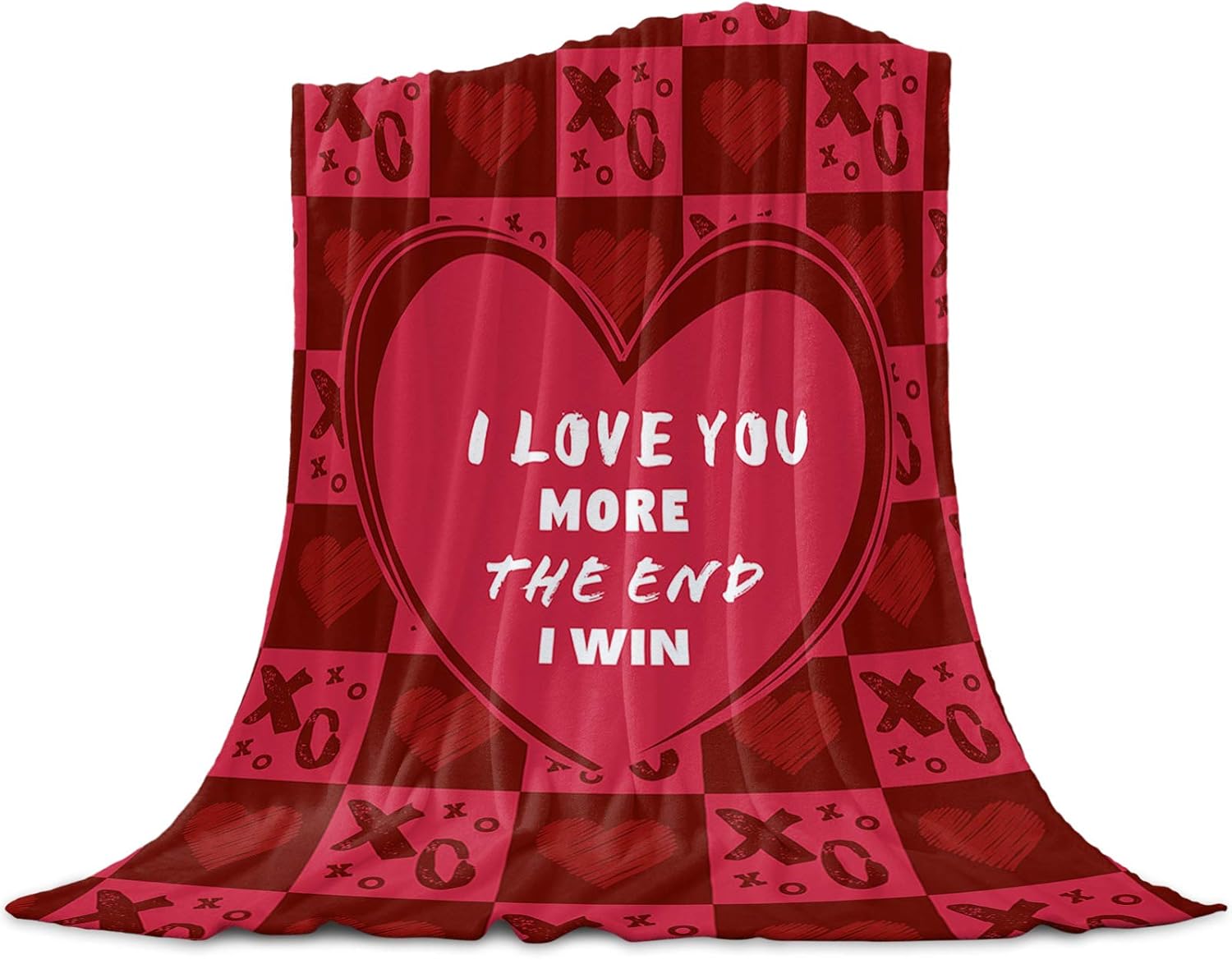 Fleece Throw Blanket Valentine's Day XOXO Love Soft Fuzzy Blanket Cozy Sofa Bed Blankets Warm Lightweight Cover for Couch Living Room Bedroom Office 30x40 Inch