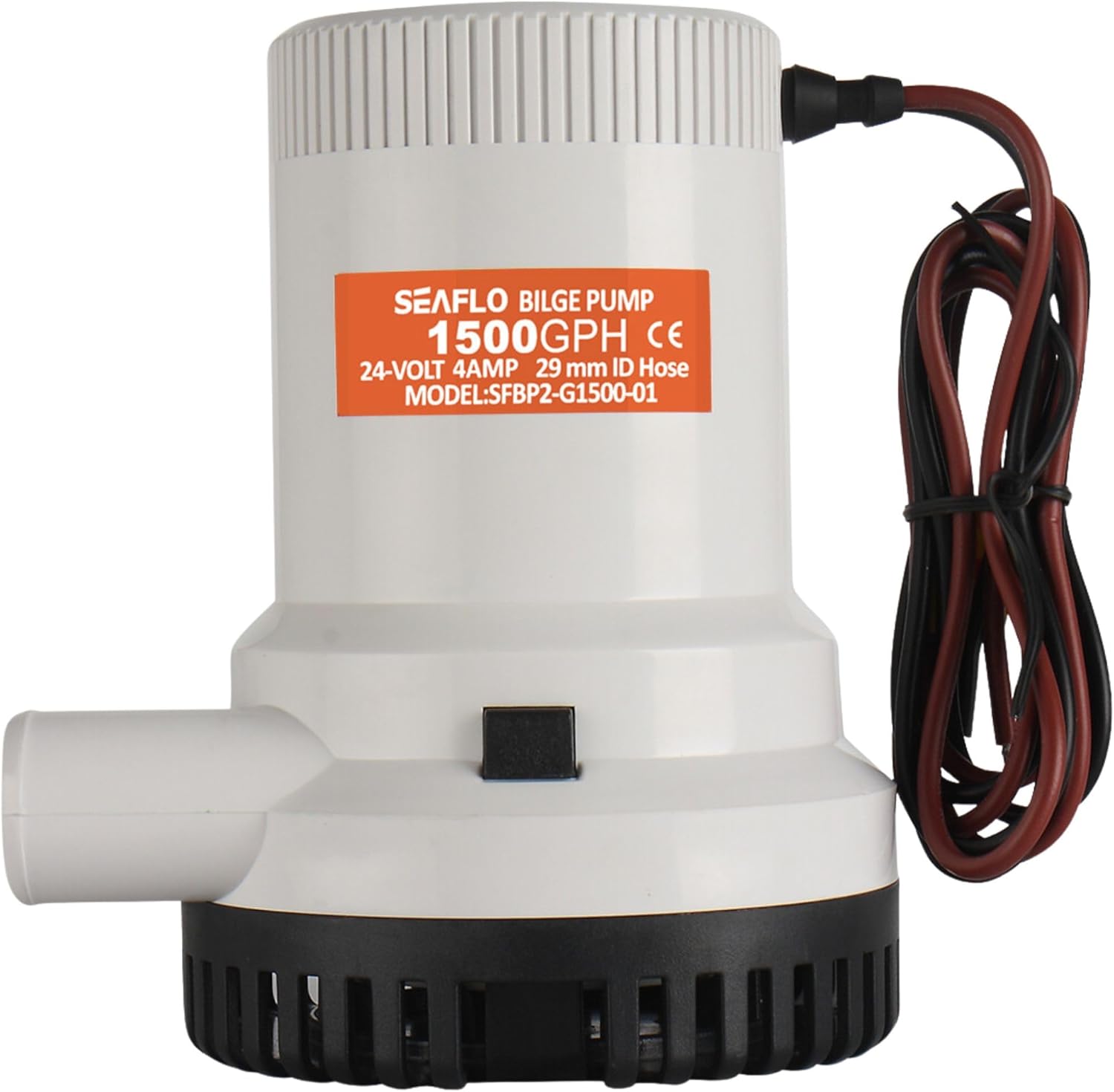 SEAFLO 01 Series 1500GPH Bilge Pump 12V Marine Submersible Pump with Anti-Airlock Protection, 4-Year Warranty | High-Performance Pump for Boats and Marine Applications