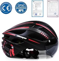 KINGLEAD Kerékpáros Bukósisak Biztonsági Lámpával és Napellenzővel - Unisex, Állítható, Ultrakönnyű, Kék, CE Tanúsított, 54-58cm 7