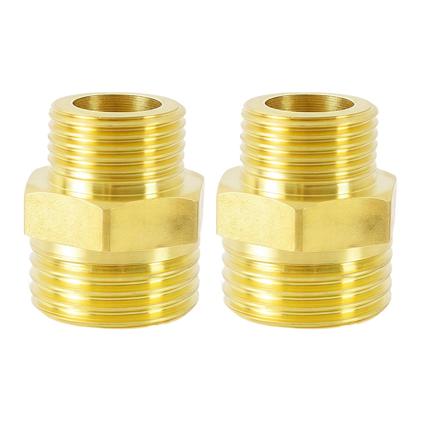 Strong Brass Threaded Coupling Erosion Resistant & Without Water Connectors Set for High Pressure Plumbing Systems Brass Male Threaded Straight Connector
