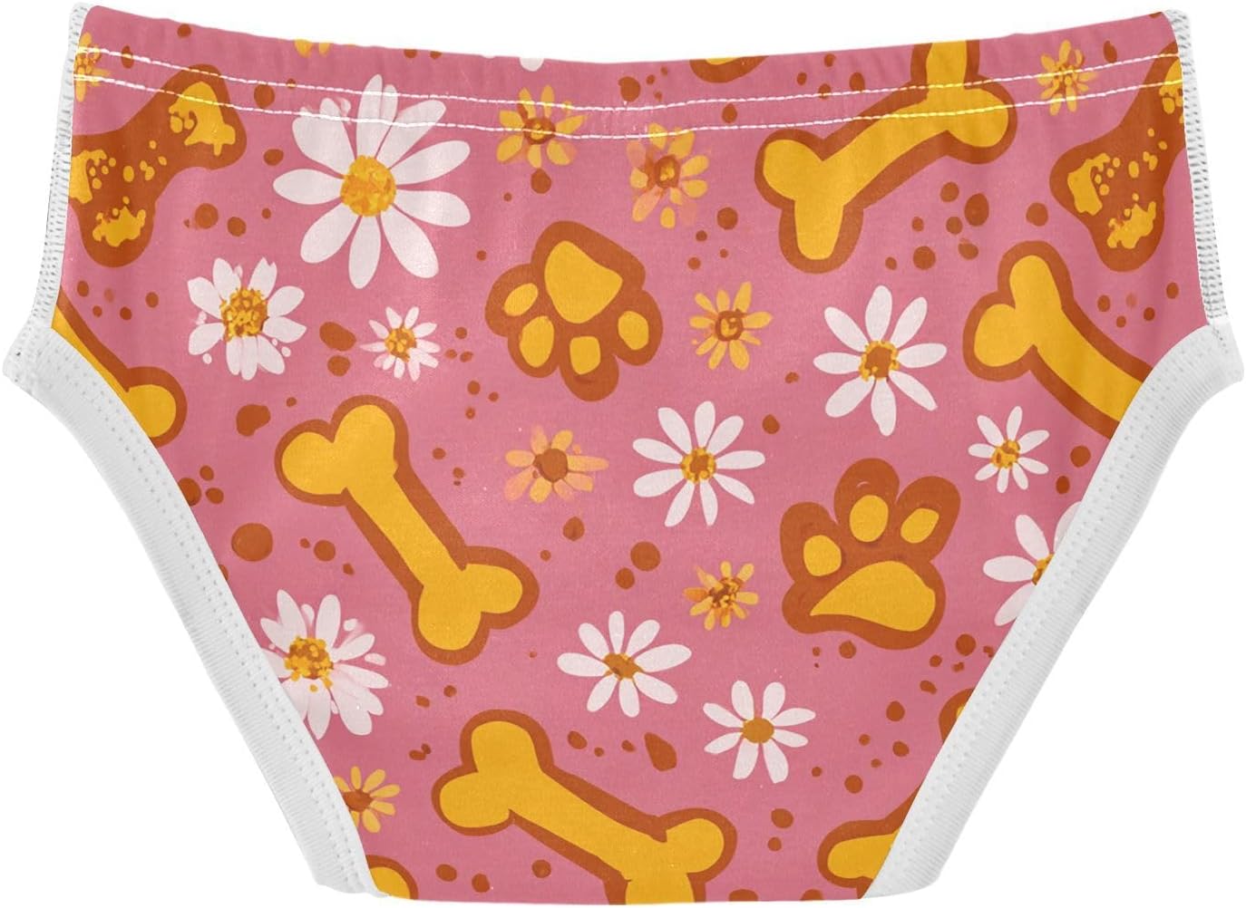 visesunny Boys Training Underwear Pink Daisy Dog Bone Breathe Cotton Potty Briefs Size 2T-8Y-8Y for Toddler 2T-8Y