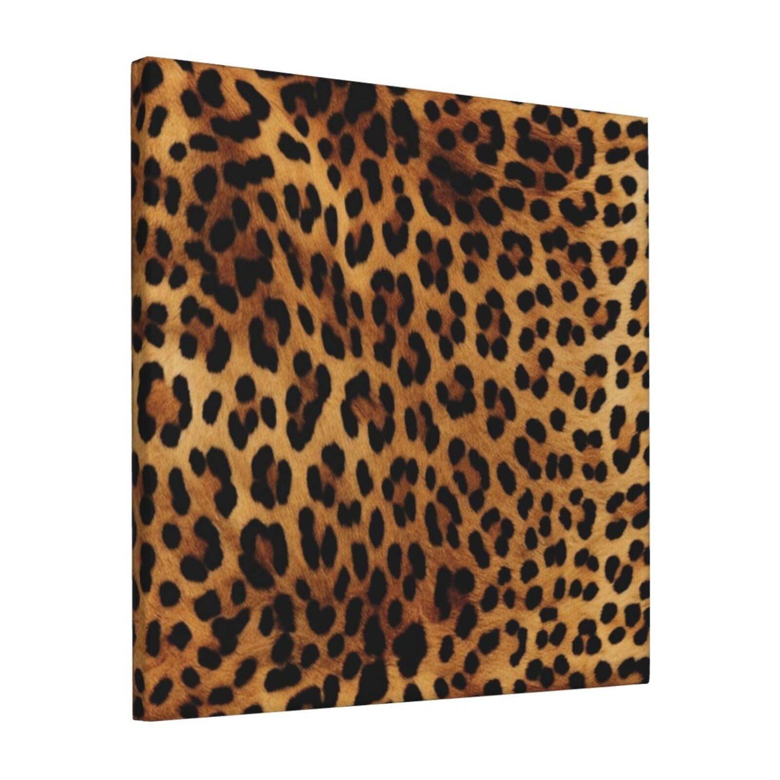 KLOPH Leopard Skin Canvas Wall Art for Living Room 12"x12" Modern Artwork Painting for Bathroom Hanging Canvas Prints Aesthetic Wallart for Bedroom Kitchen Office Wall Decor