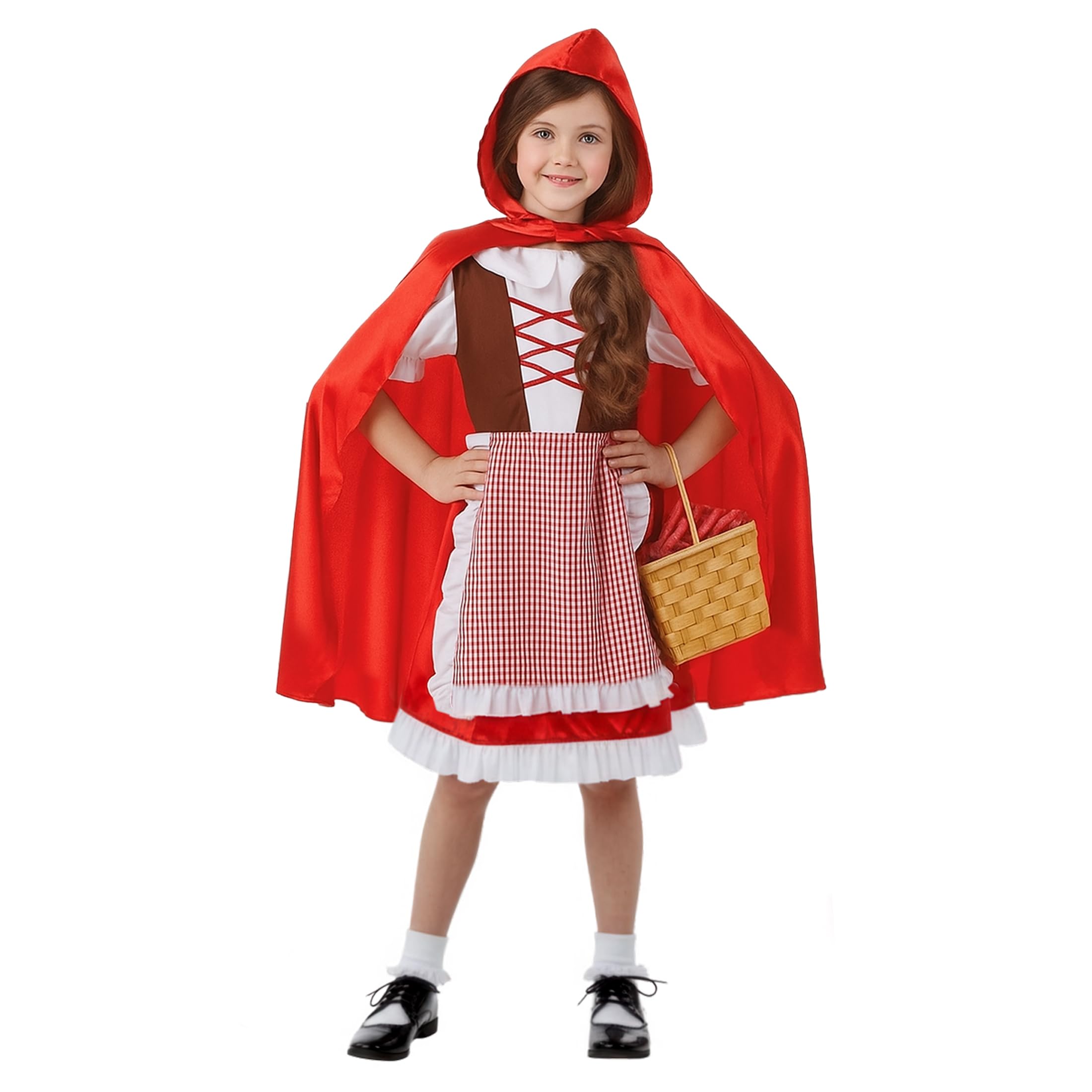 Fun Shack Little Red Hood Costume Kids Fairytale Character Halloween Childrens Costumes For Girls S M L XL