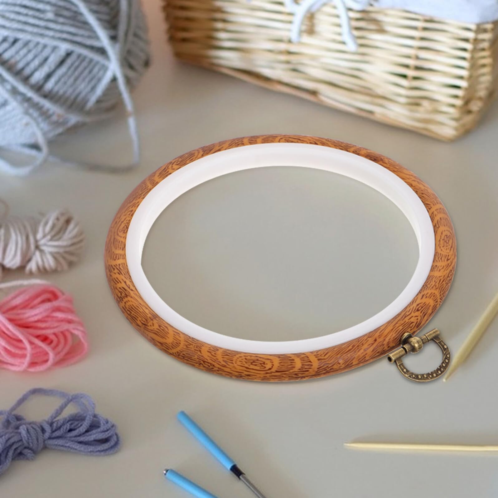 DIYEAH 20 Piezas Aros de Bordado Ovalados de Pequeños para Punto Cruz Bastidores DIY para Manualidades y Exhibición Herramienta de Bordado Texturizada Kit de Anillos para Bordar