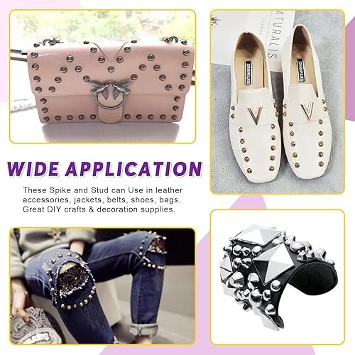 Miniatura 6 de Swpeet 176 piezas de 5 colores de 0.47 x 0.23 pulgadas - 0.472 x 0.236 in remaches de estrella con kit surtido de herramientas de perforación de