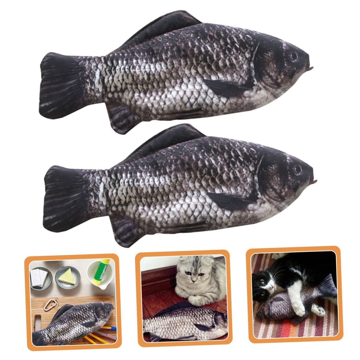 Veemoon 4 Ensembles Trousse À Crayons Forme De Poisson Sac À Stylo Et Pratique pour Chats Et Étui À Crayons À Capacité Et Poisson pour Chats pour Scolaires Et Amateurs Animaux 2 Pièces * 4