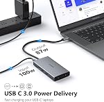 ABIWAZY USB C Adaptateurs triple moniteur Hub 8 en 1 USB C Station d'arrimage avec double HDMI Affichage VGA, USB C 100w PD,3 Dongle multiport USB2.0 pour Dell XPS 17/15/13, Lenovo Thinkpad,HP Envy,MacBook