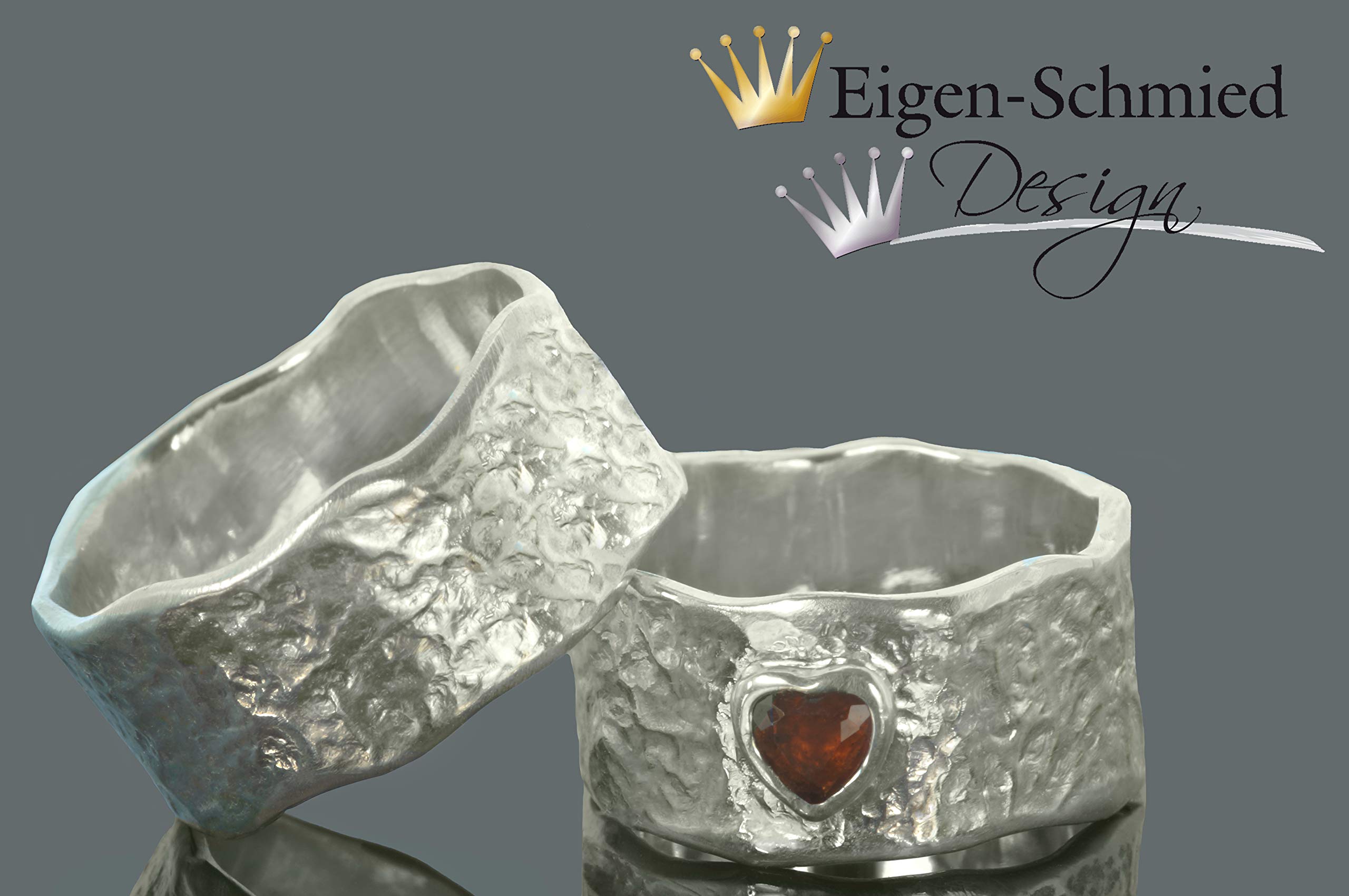 Goldschmiede Partnerringe handmade the two of us massiv 925 Sterling Silber, Silberringe, Eheringe, Trauringe, Freundschaftsringe, Valentinstag