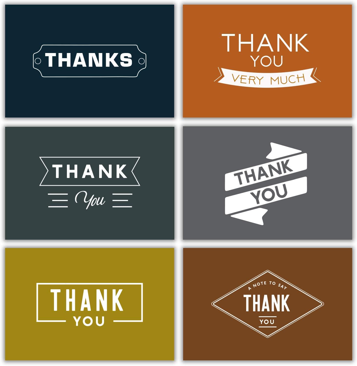 Men Thank You Notes Bulk Retro 48 Thank You Cards Bulk w/Stickers & White Envelopes โ Vintage & Retro โ 4x6 Blank Note Cards โ Perfect for Weddings, Bridal Showers, Graduation, and Baby Showers