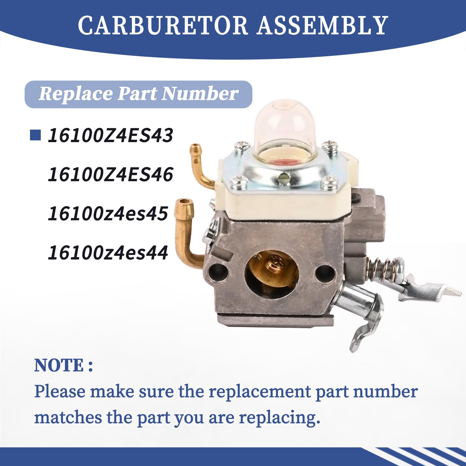 Amazon.com: Getfarway Carburetor Assembly 16100-Z4E-S46 Compatible