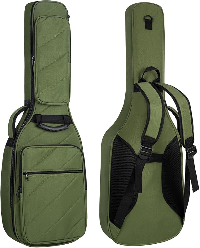 MUZNOTE Guitar Bag Electric Case Reinforced 0.7 In Thick Sponge Soft Padded Guitar Case with 3 Pockets Electric Guitar Gig Bag, Neck Cradle,Back Hanger Loop for 39 Electric Guitars