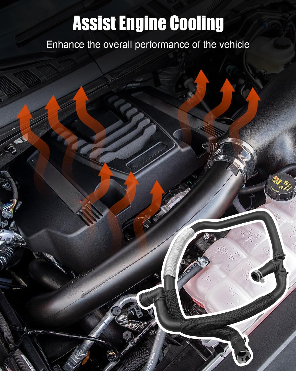 HVAC Heater Hose Fit for Ford F-150 2011-2014 V6 213 3.5L 3496cc, Engine Heater Outlet Pipe Replace 626-620 626620 KH576 KH-576 BL3Z18472J