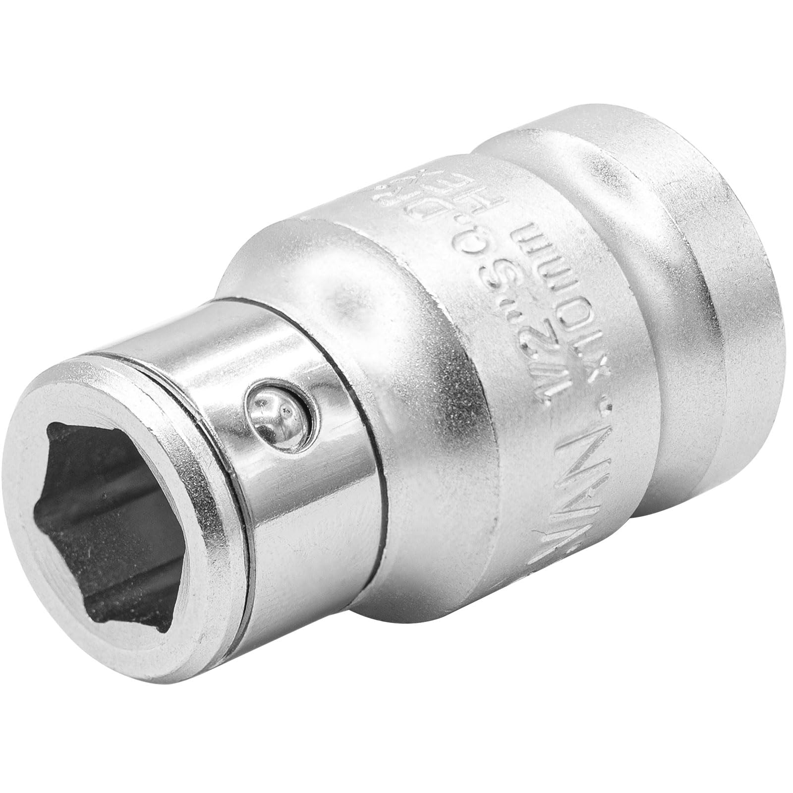 DAKCOS 1/2" Square Drive to 10mm(3/8") Hex Bit Holder Socket, Bit Adaptor with Retaining Ball, CR-V