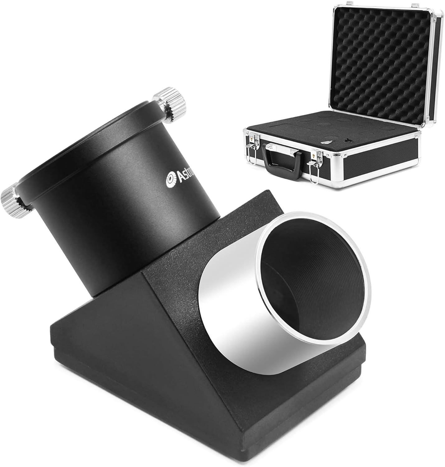 Astromania 1.25 Inch Telescope Eyepiece Case - Bundle with - 1.25" 90-degree Diagonal Mirror