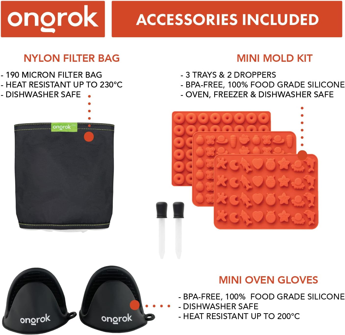 ONGROK Decarboxylator Box, Stainless Steel, Airtight, Food Grade, Full Manual Decarb Kit with Infusion Accessories, Dishwasher & Oven Safe
