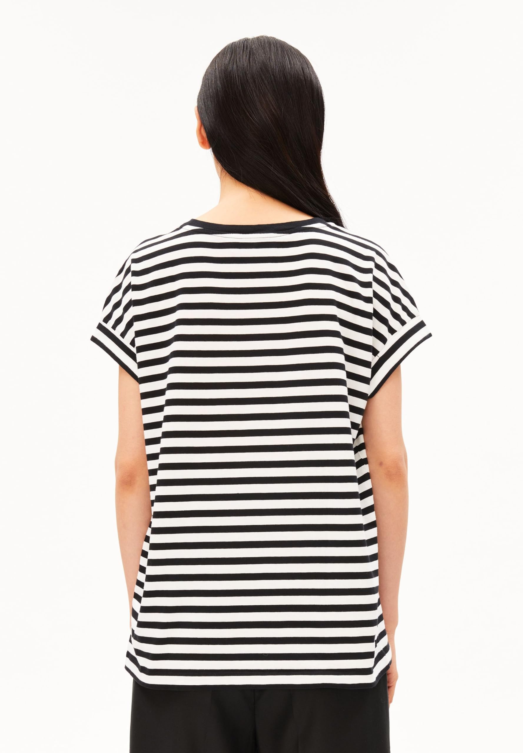 ARMEDANGELS Damen T-Shirt aus Bio-Baumwolle IDAARA Stripes Loose Fit