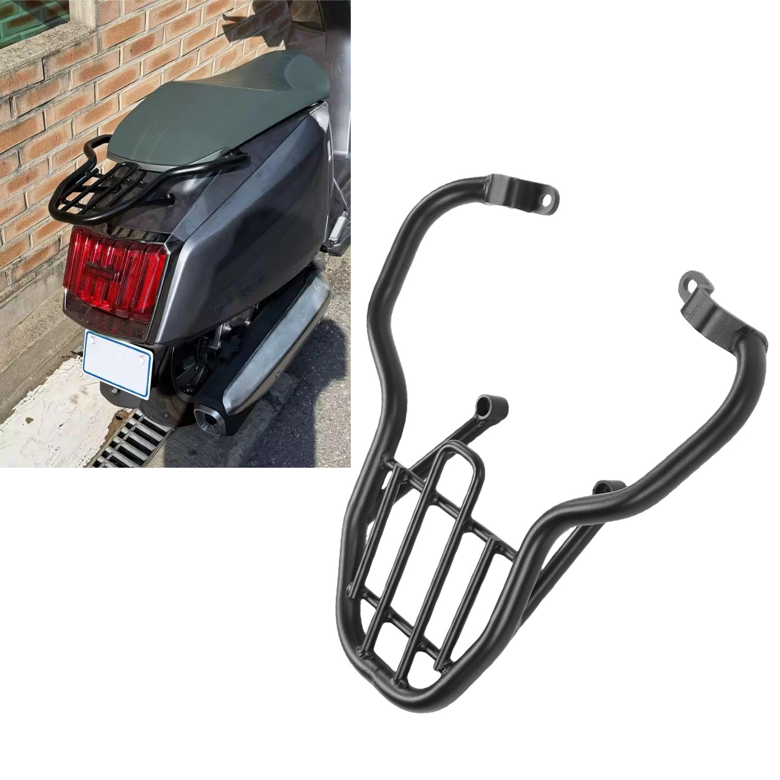 Portaequipajes Trasero con Motor, Estante de Carga Desmontable de Material de Acero para X300, Almacenamiento y Soporte Mejorados para los Pasajeros en su Viaje