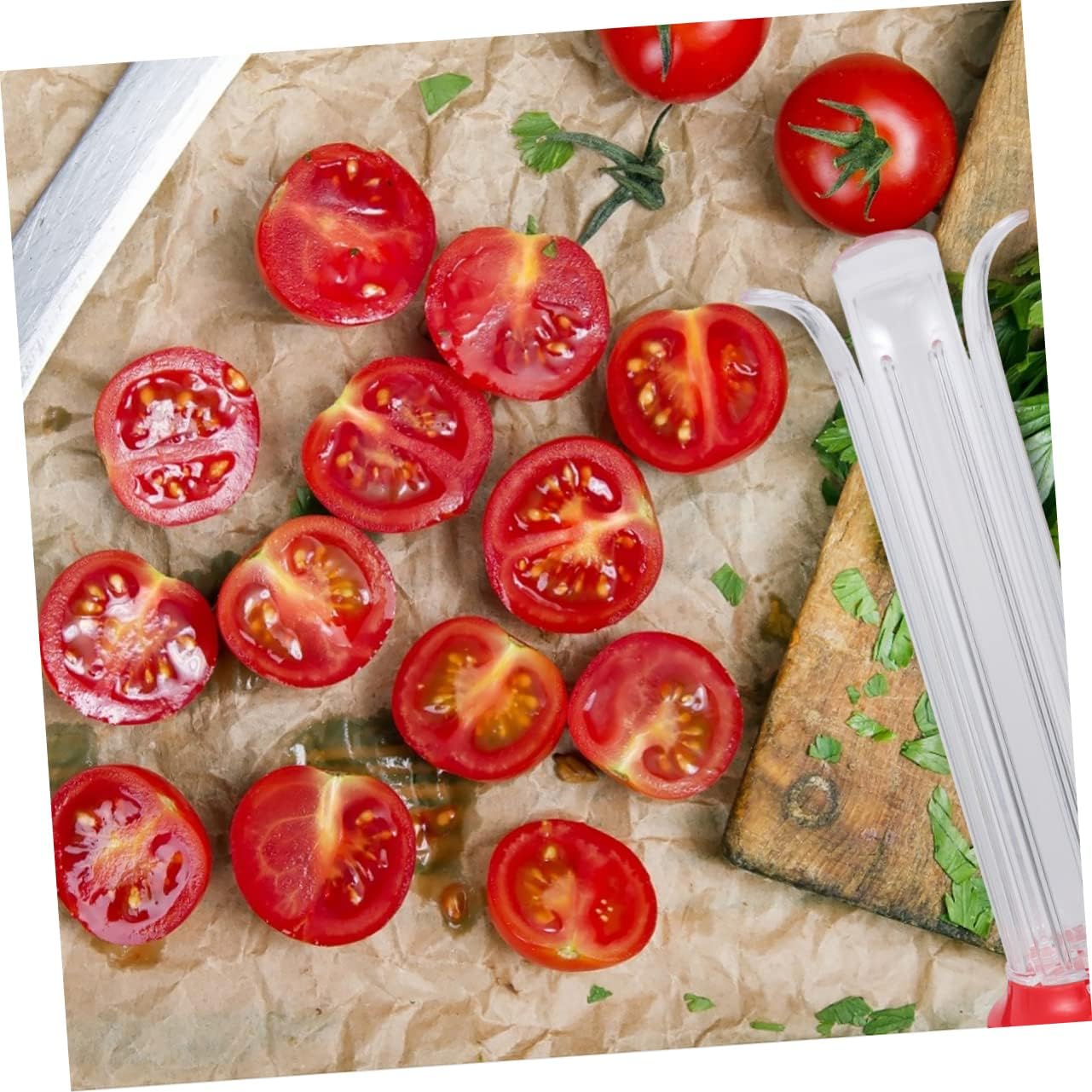 2 Pcs Fruit Cutting Tool Tomato Slicer Cutter Adjustable Size