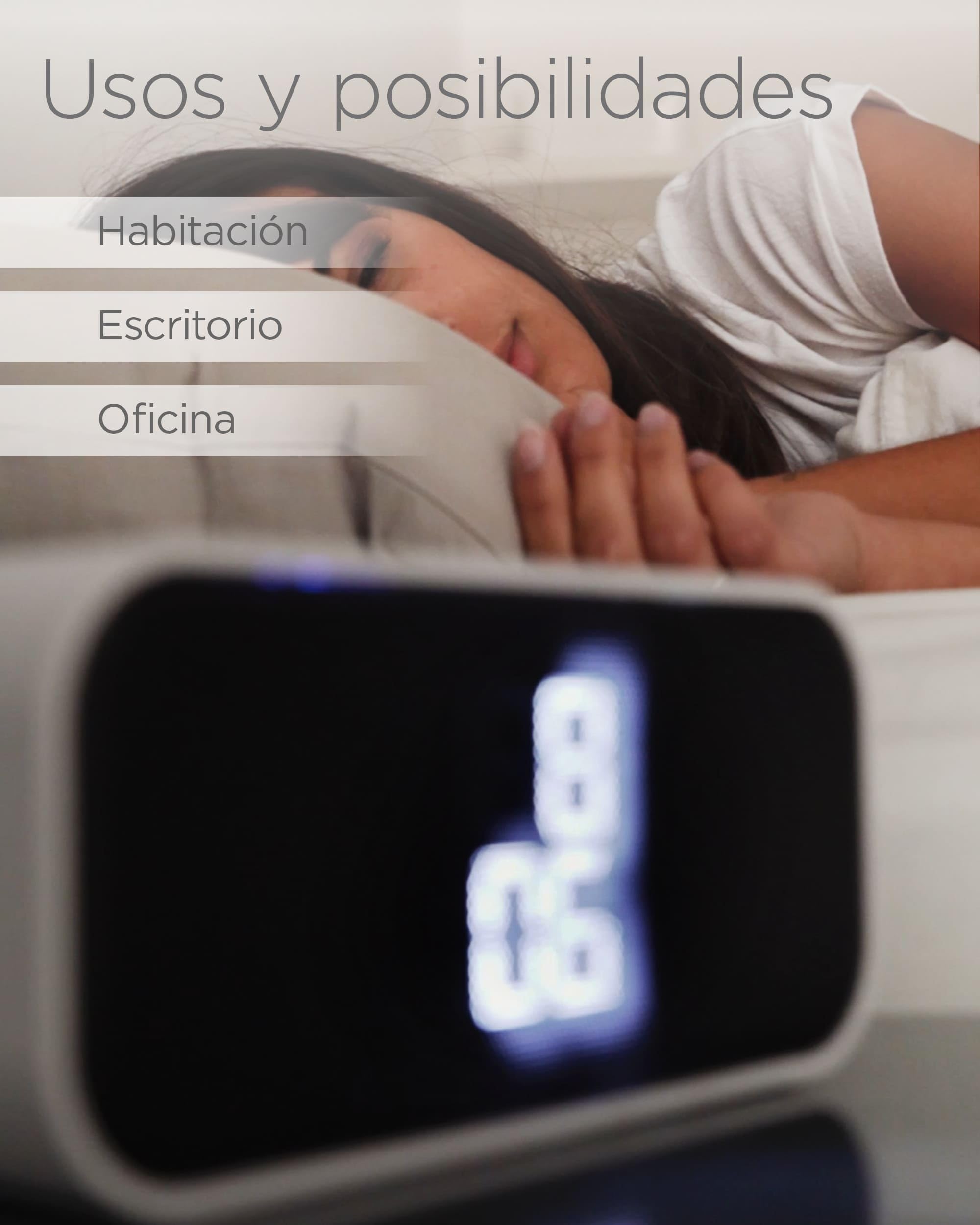 KSIX Sveglia Caricabatterie wireless WUAD, Altoparlante Bluetooth, Radio FM 10W Wireless, Qi Charger, Sveglia Digitale Doppio Allarme, Colore Bianco Lucido