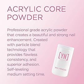 Young Nails Acrylic Core Powder - Self-Leveling Acrylic Nail Powder, Clear Nude Pink White Acrylic Powder for Nail Extenstion, Professional Grade, Superior Adhesion, Color - XXX White, 660g