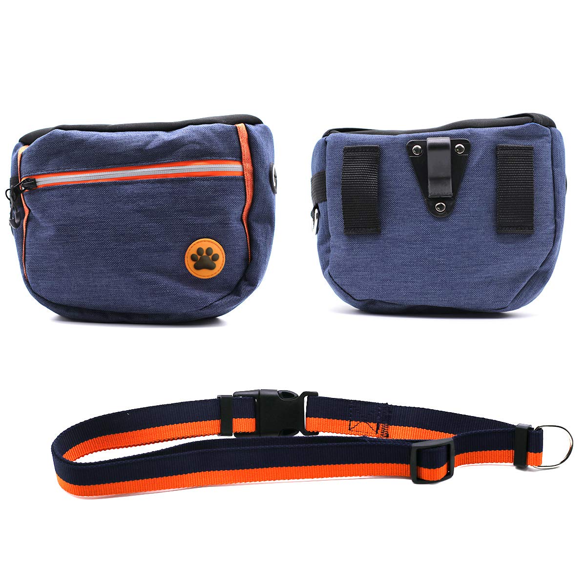FANGZ Pet Room Dog Treat Pouch Bag, Dog Walking Bag,Dog Treat Pouches for Training,Puppy Training Walking Bag Shoulder Strap,Auto Closing Oxford Cloth Dogs Walking Bag with Adjustable Belt
