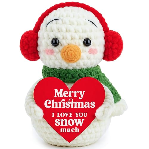 Jettryran Positive Crochet Snowman Merry Ideas Decoration Gift Baskets for