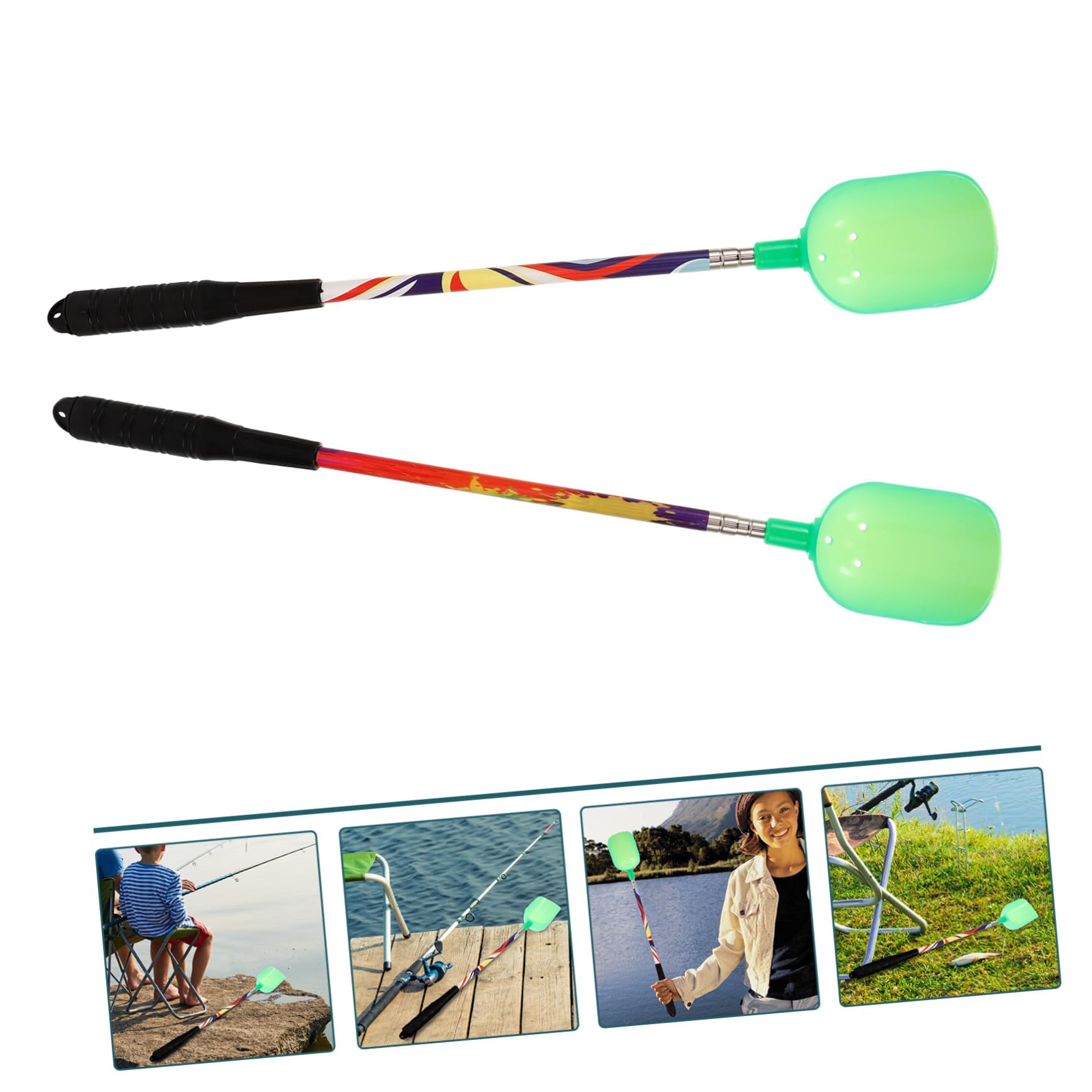 SUPVOX 8 Pièces Équipement De Lanceur D'Appât Cuillère À Appât Support De Piège À Appât De Pêche Matériel De Pêche en Plein Porte-Leurre De Bait Scoop Porte-Leurre en Plastique