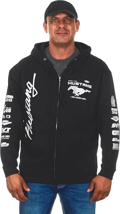 Jh Design Men's Ford Mustang Hoodies in 5 Styles Pullovers & Full Zip Up
