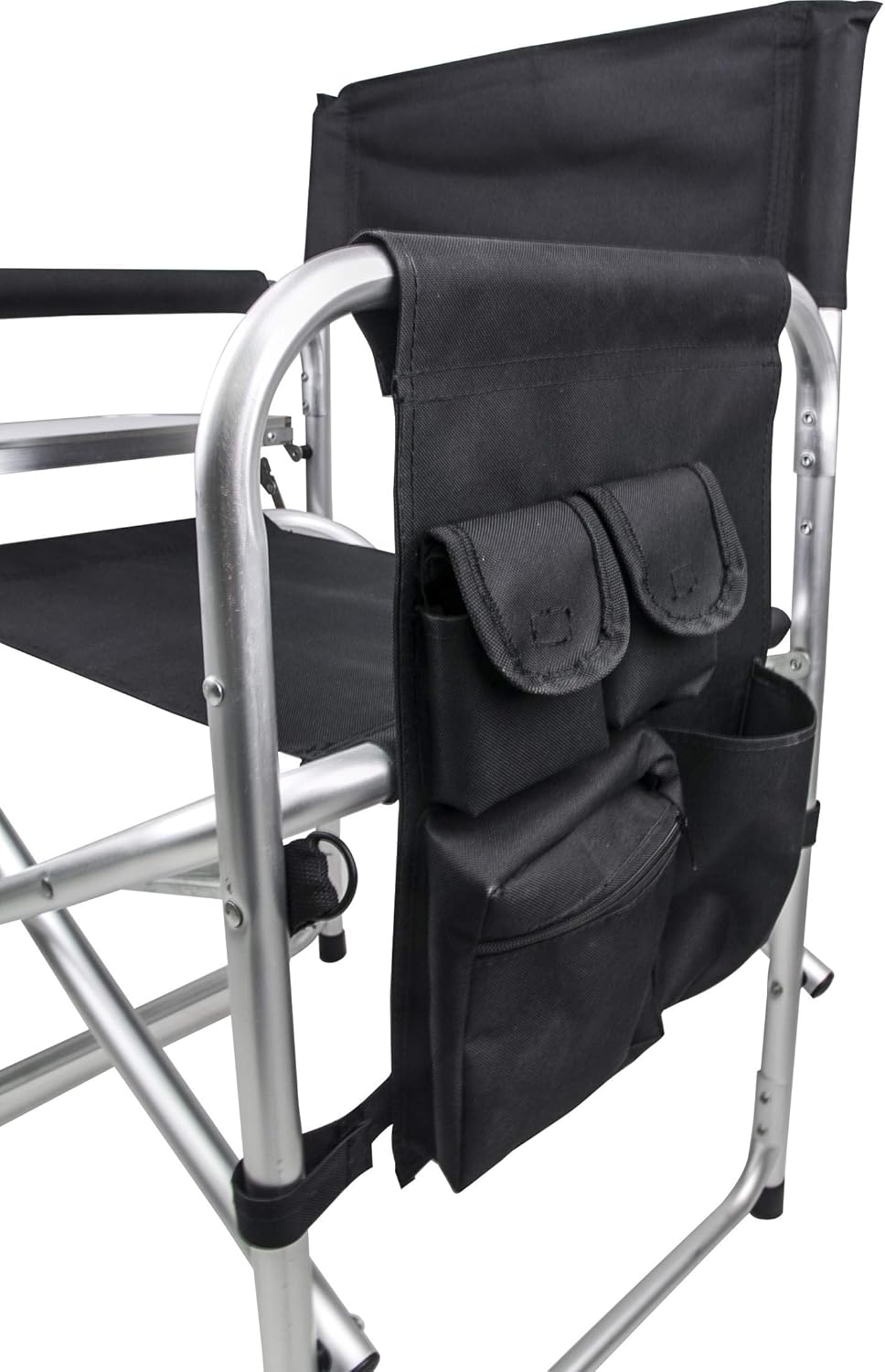 Kupo Aluminum Director Chair, Folding Lightweight Design with Padded Seat, Back, and Arm Rests, Tray Table, and Carry Straps for Studio and Location Use (KG080712)