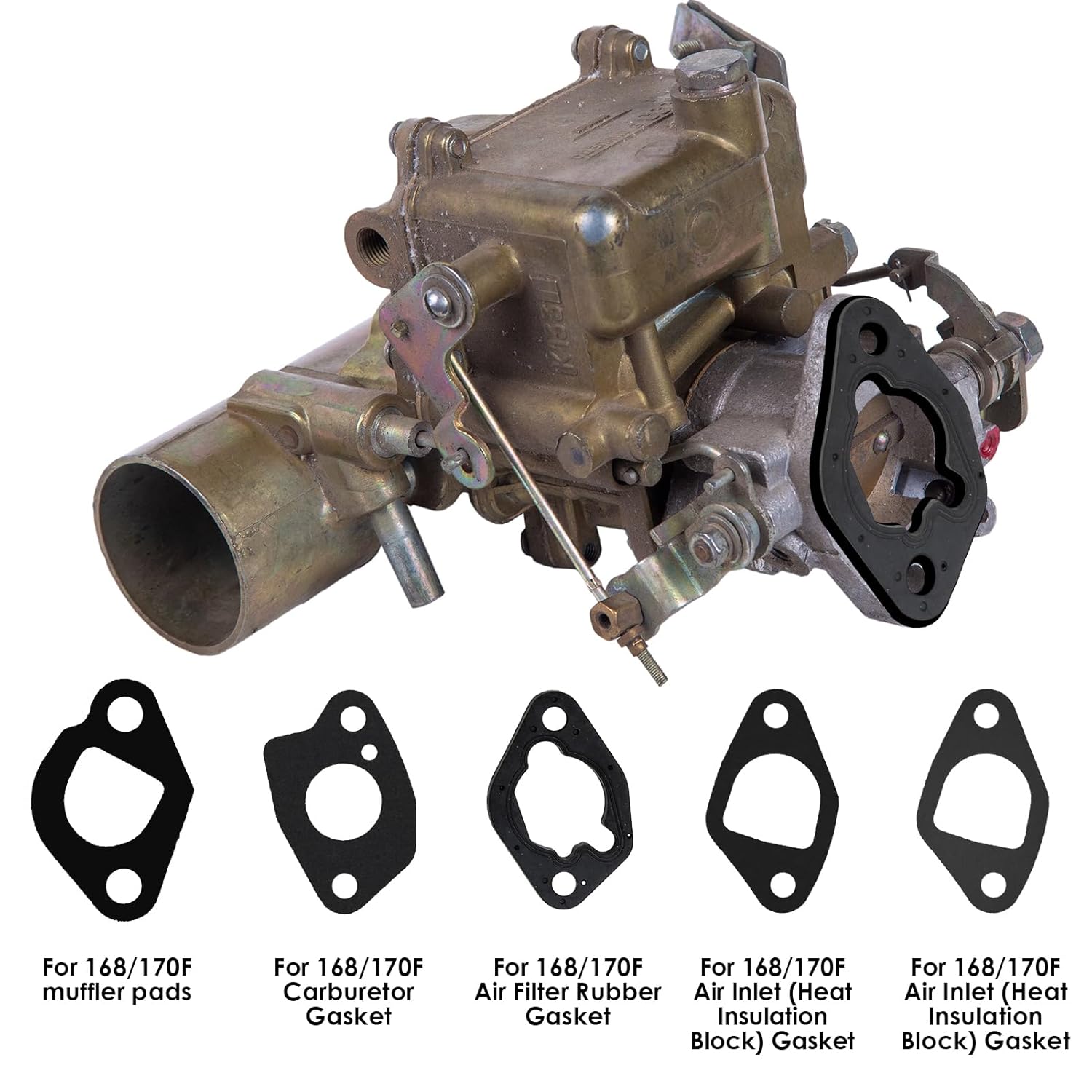 25 Pcs Predator 212 Carb Exhaust Intake Gasket Kit, Non Hemi Carburetor Head Gaskets Compatible with Honda Clone GX160 GX200 Predator 196cc 212cc Generac Champion Coleman Baja Small Engines