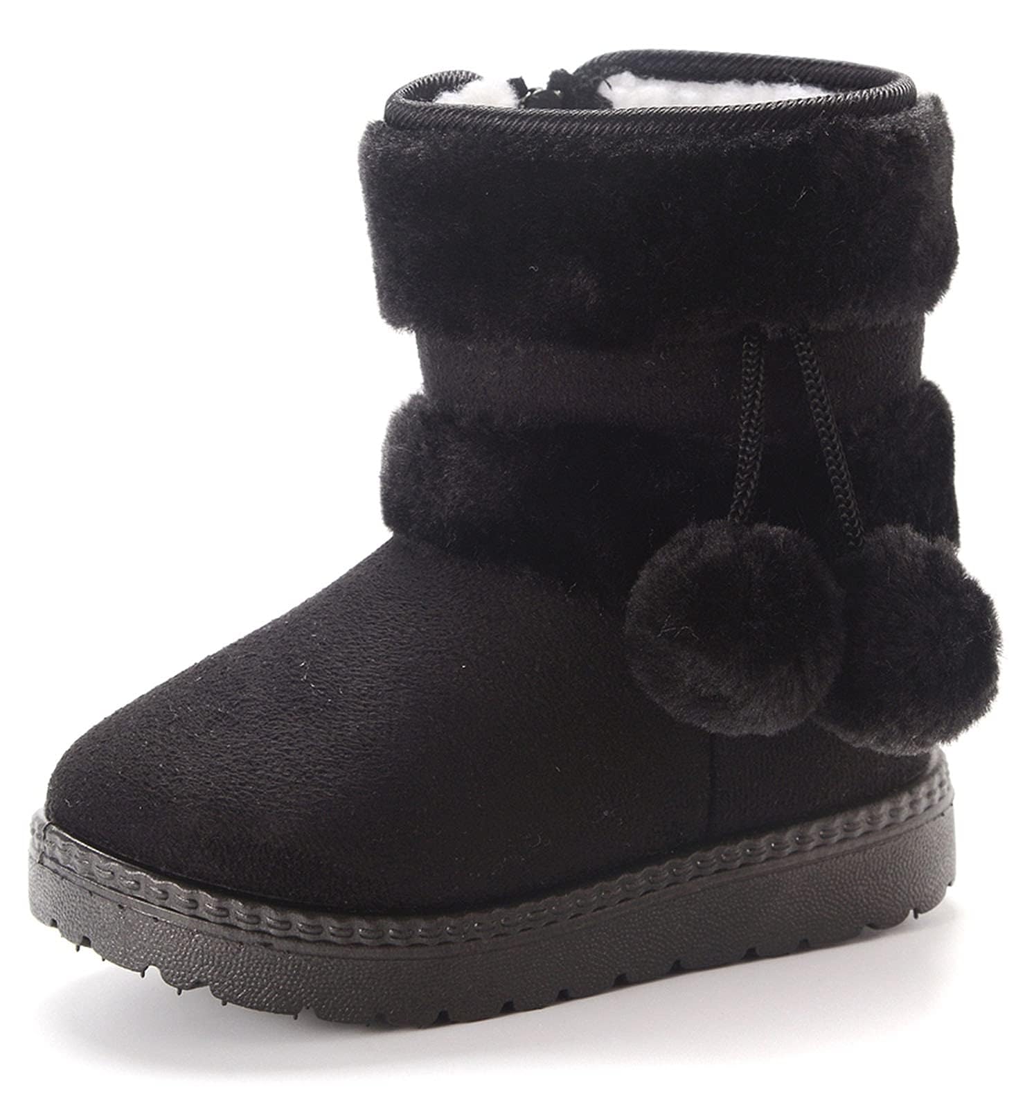 Bambine e Ragazze Stivali da Neve Inverno Calda Stivaletti | Carino Invernali Caldo Foderati Stivali Comode Casual Stivaletti Antiscivolo Boots Bambini Morbide Piatto Pelliccia Scarpe