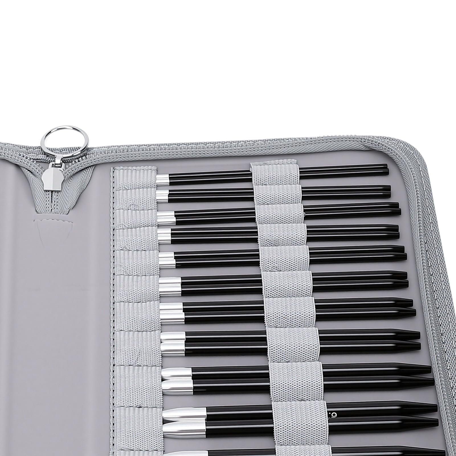 Xiuganpo 12 Paar Austauschbare Rundstricknadeln, 3,0–8,0 Mm Kurze Aluminium-Stricknadeln mit 4 Kabeln und Aufbewahrungstasche für Socken, Ärmel, Babymützen